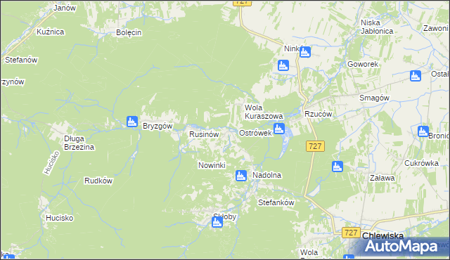 mapa Kochanów gmina Borkowice, Kochanów gmina Borkowice na mapie Targeo