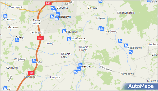 mapa Kolonia Gródź, Kolonia Gródź na mapie Targeo