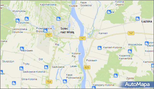mapa Kolonia Nadwiślańska, Kolonia Nadwiślańska na mapie Targeo