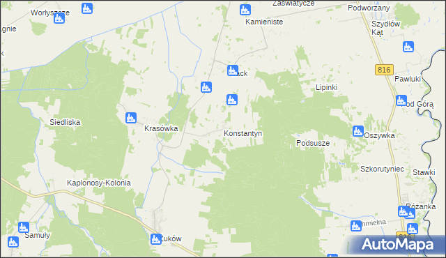 mapa Konstantyn, Konstantyn na mapie Targeo