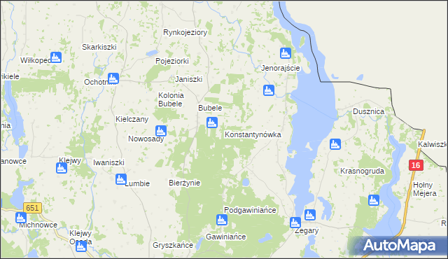 mapa Konstantynówka gmina Sejny, Konstantynówka gmina Sejny na mapie Targeo
