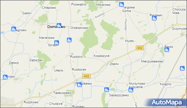 mapa Kopaszyce, Kopaszyce na mapie Targeo