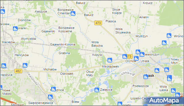 mapa Kopyść, Kopyść na mapie Targeo