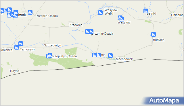 mapa Korczmin, Korczmin na mapie Targeo