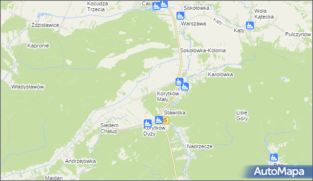 mapa Korytków Mały, Korytków Mały na mapie Targeo