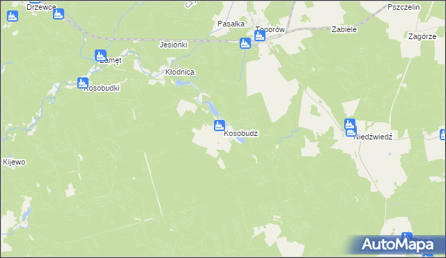 mapa Kosobudz, Kosobudz na mapie Targeo