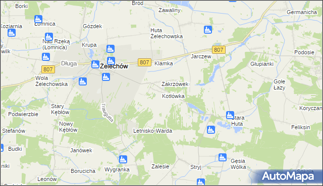 mapa Kotłówka gmina Żelechów, Kotłówka gmina Żelechów na mapie Targeo