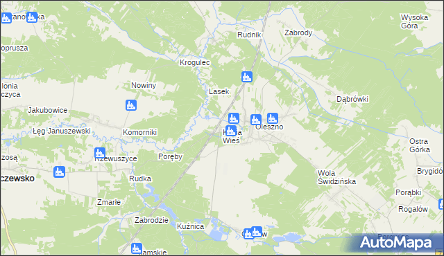 mapa Kozia Wieś, Kozia Wieś na mapie Targeo