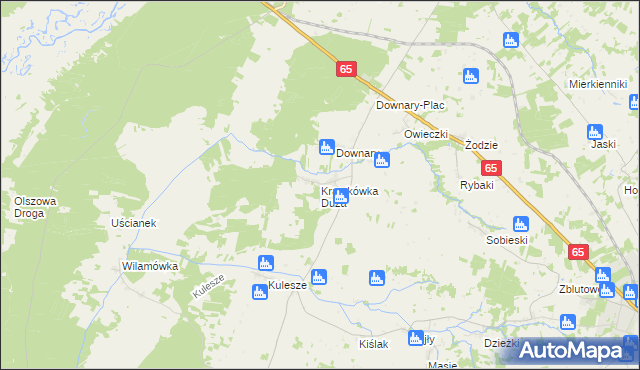 mapa Kramkówka Duża, Kramkówka Duża na mapie Targeo