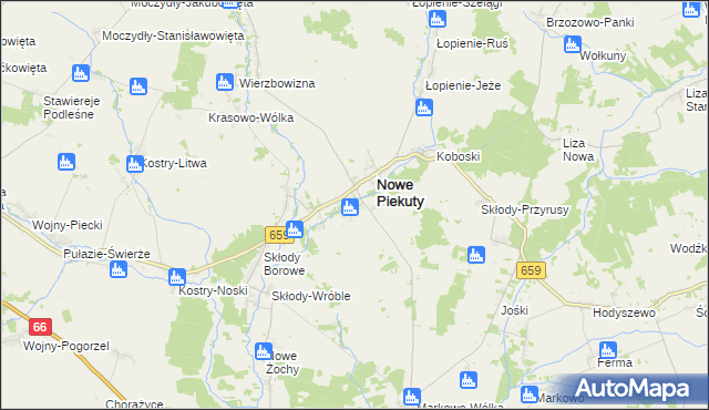 mapa Krasowo Wielkie, Krasowo Wielkie na mapie Targeo