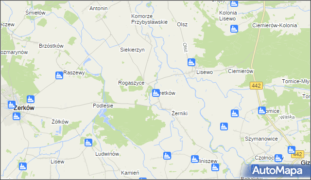 mapa Kretków, Kretków na mapie Targeo