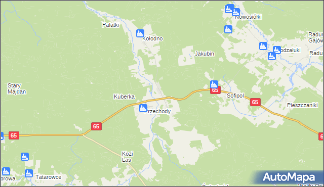 mapa Królowy Most, Królowy Most na mapie Targeo