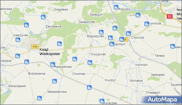mapa Kruczynek, Kruczynek na mapie Targeo