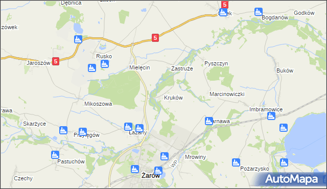 mapa Kruków, Kruków na mapie Targeo