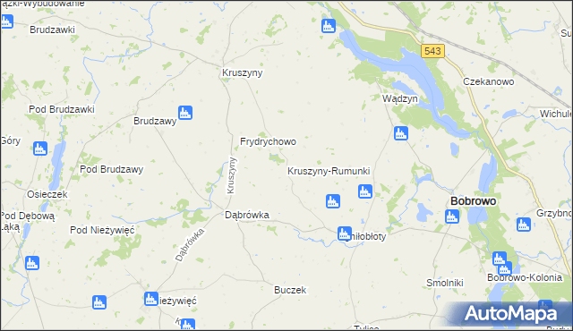 mapa Kruszyny-Rumunki, Kruszyny-Rumunki na mapie Targeo