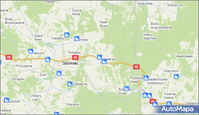 mapa Ksawerów Stary, Ksawerów Stary na mapie Targeo