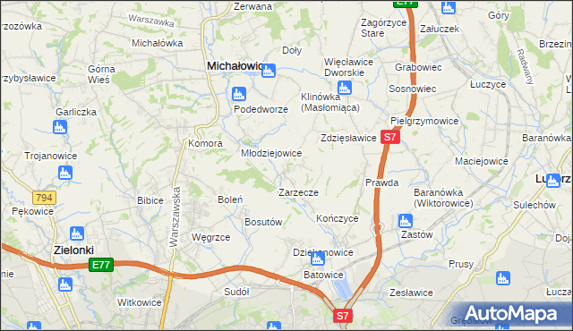 mapa Książniczki, Książniczki na mapie Targeo