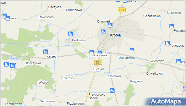 mapa Kuczynka, Kuczynka na mapie Targeo