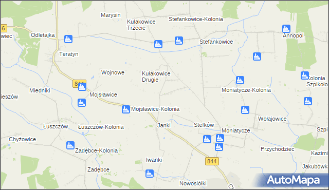 mapa Kułakowice Pierwsze, Kułakowice Pierwsze na mapie Targeo