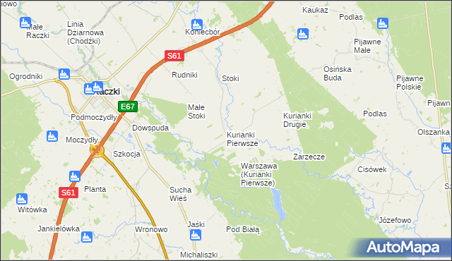 mapa Kurianki Pierwsze, Kurianki Pierwsze na mapie Targeo