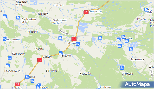 mapa Kuźniczysko, Kuźniczysko na mapie Targeo