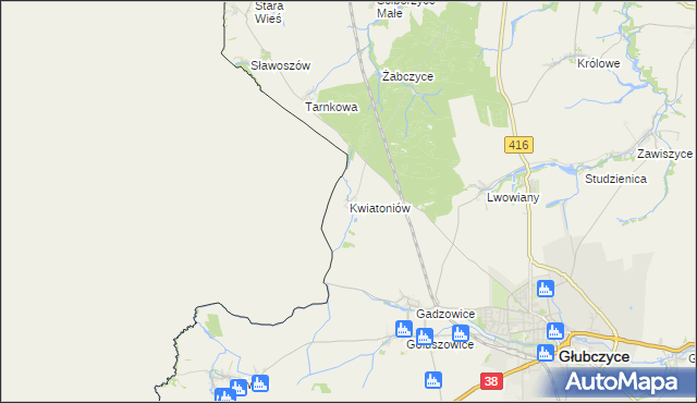 mapa Kwiatoniów, Kwiatoniów na mapie Targeo