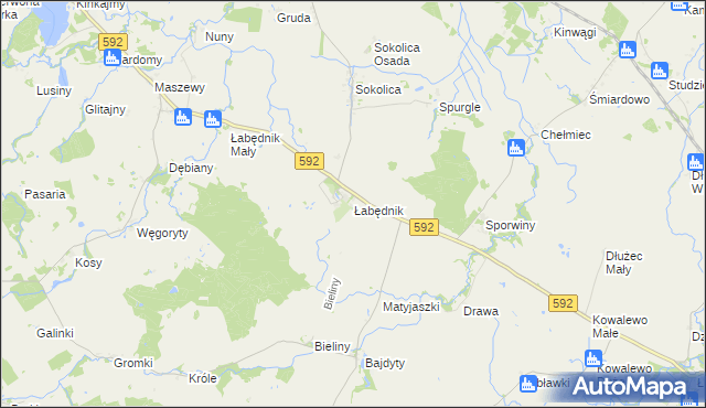 mapa Łabędnik, Łabędnik na mapie Targeo