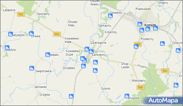 mapa Łankiejmy, Łankiejmy na mapie Targeo