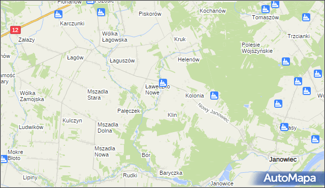 mapa Ławeczko Stare, Ławeczko Stare na mapie Targeo