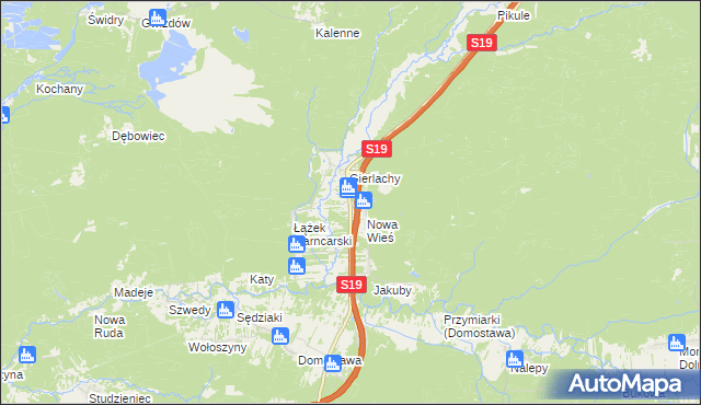 mapa Łążek Ordynacki, Łążek Ordynacki na mapie Targeo
