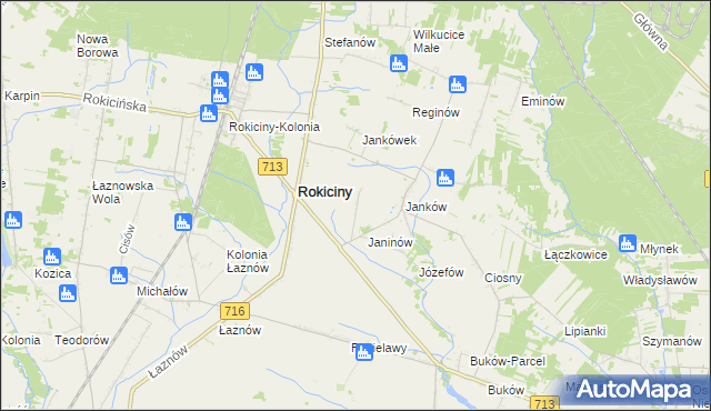 mapa Łaznówek, Łaznówek na mapie Targeo