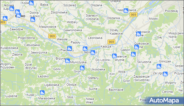 mapa Łazy Brzyńskie, Łazy Brzyńskie na mapie Targeo