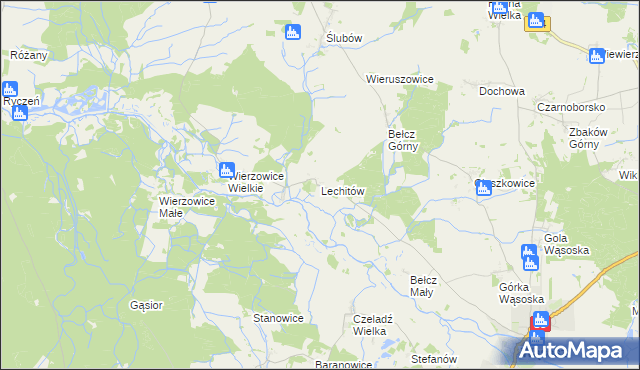 mapa Lechitów, Lechitów na mapie Targeo