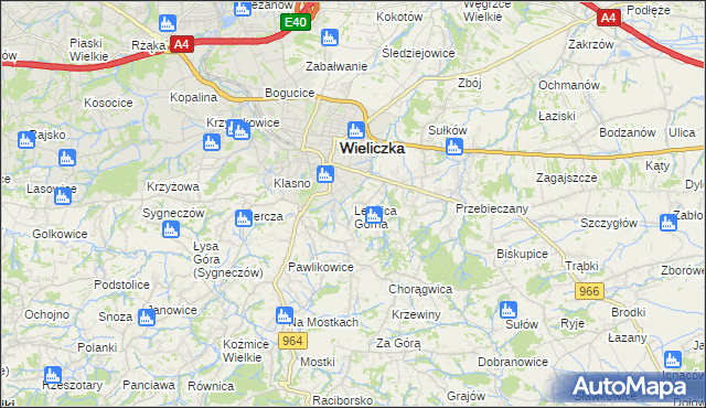 mapa Lednica Górna, Lednica Górna na mapie Targeo