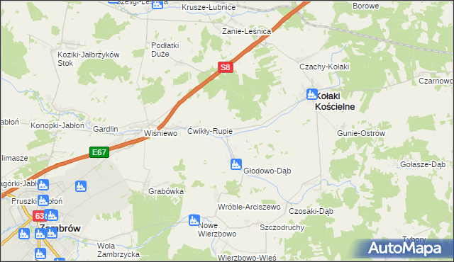 mapa Łętowo-Dąb, Łętowo-Dąb na mapie Targeo