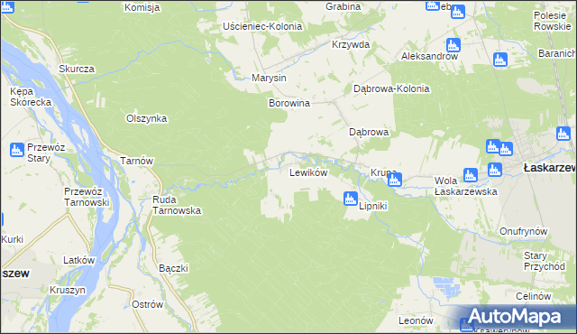 mapa Lewików, Lewików na mapie Targeo