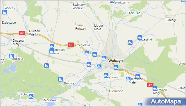 mapa Ligota Wołczyńska, Ligota Wołczyńska na mapie Targeo