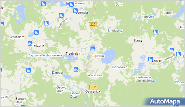 mapa Lipnica powiat bytowski, Lipnica powiat bytowski na mapie Targeo