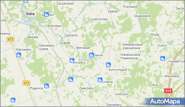 mapa Litwinki gmina Kuźnica, Litwinki gmina Kuźnica na mapie Targeo