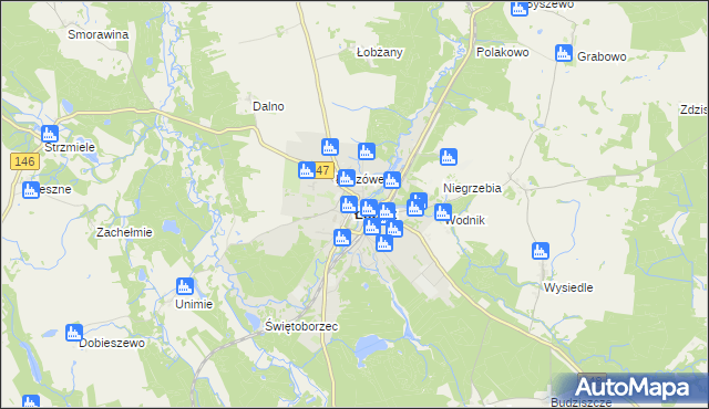 mapa Łobez, Łobez na mapie Targeo