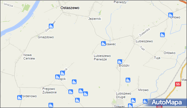 mapa Lubieszewo Pierwsze, Lubieszewo Pierwsze na mapie Targeo