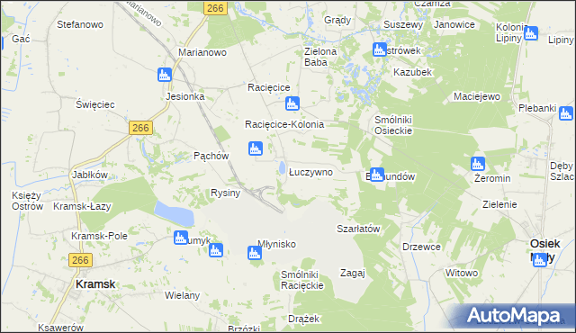 mapa Łuczywno, Łuczywno na mapie Targeo