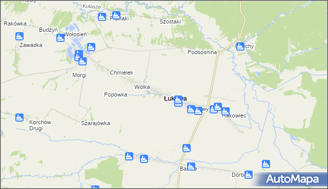 mapa Łukowa powiat biłgorajski, Łukowa powiat biłgorajski na mapie Targeo