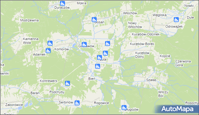 mapa Luta gmina Stąporków, Luta gmina Stąporków na mapie Targeo