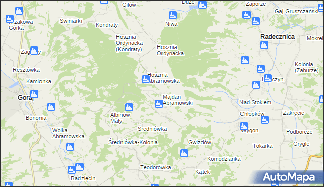 mapa Majdan Abramowski, Majdan Abramowski na mapie Targeo