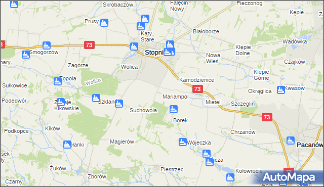 mapa Mariampol gmina Stopnica, Mariampol gmina Stopnica na mapie Targeo