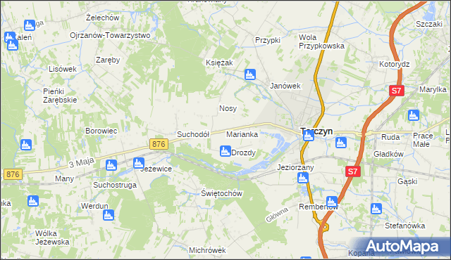 mapa Marianka gmina Tarczyn, Marianka gmina Tarczyn na mapie Targeo