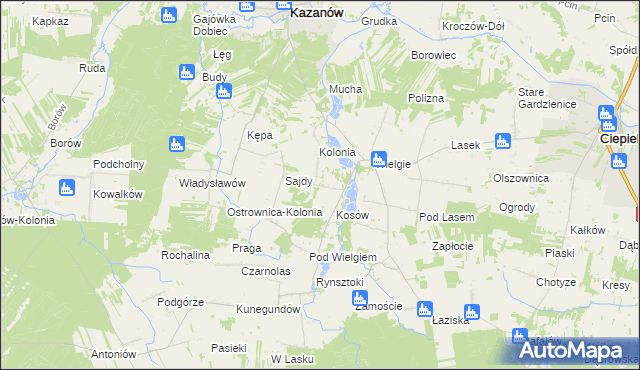 mapa Marianki gmina Ciepielów, Marianki gmina Ciepielów na mapie Targeo