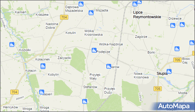 mapa Marianów gmina Słupia, Marianów gmina Słupia na mapie Targeo