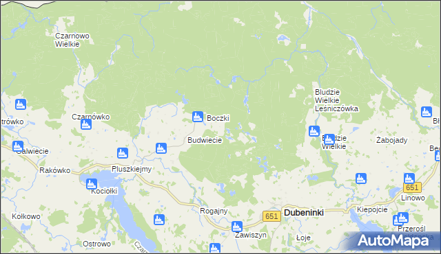 mapa Markowo gmina Dubeninki, Markowo gmina Dubeninki na mapie Targeo